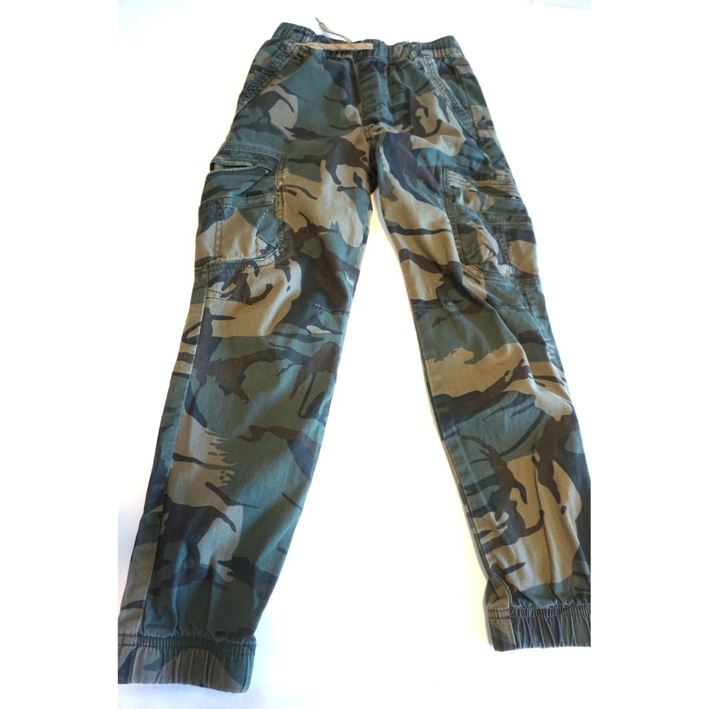 Wrangler Boys Camo Cargo Jogger Pants Green Slim Fit Size 12 109MGBW7E